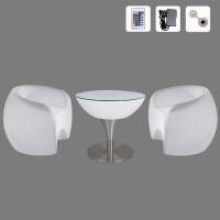 Комплект светящейся мебели Стол+2 стула V8