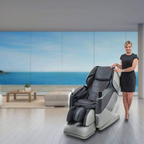 Массажное кресло Casada Aura (Аура) Бело-Серое