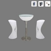 Комплект светящейся мебели Стол+2 стула V1