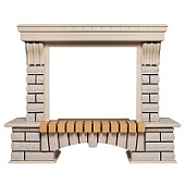 Портал для электрокамина Country 25,5/26 WT Белый дуб